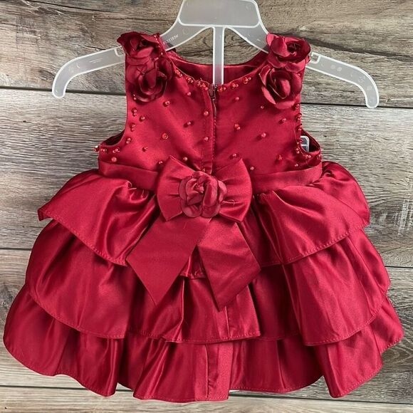 CINDERELLA Girls Baby Christmas Holiday 2 piece Red Dress with Bloomers Size 6M - Picture 6 of 6